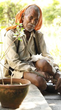 Indian Old man close up Hyderabad India 24th July 2022