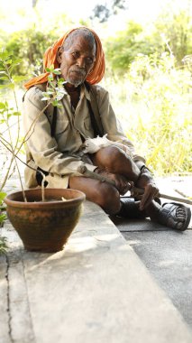 Indian Old man close up Hyderabad India 24th July 2022