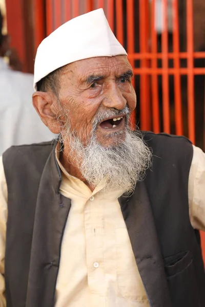Indian Old Man Getup Hyderabad India 2Nd Aug 2022 — 图库照片
