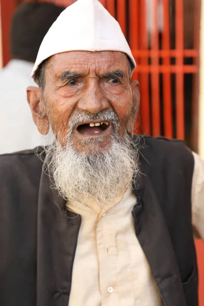 Indian Old Man Getup Hyderabad India 2Nd Aug 2022 — Foto de Stock