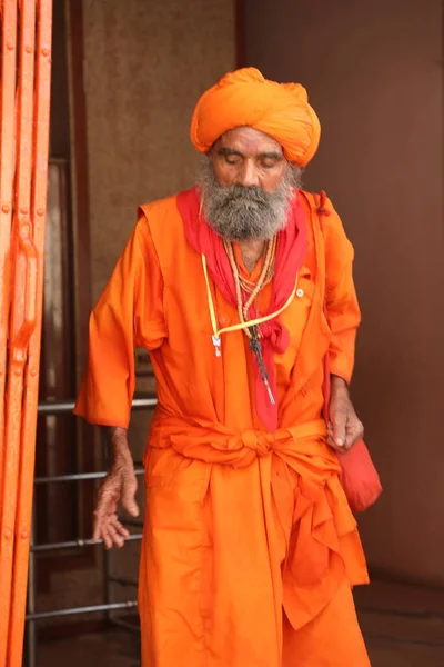 Indian Old Man Getup Hyderabad India 2Nd Aug 2022 — Stock Photo, Image