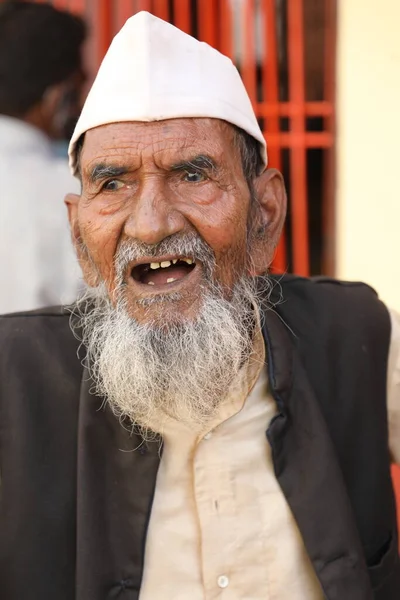 Indian Old Man Getup Hyderabad India 2Nd Aug 2022 — Stockfoto