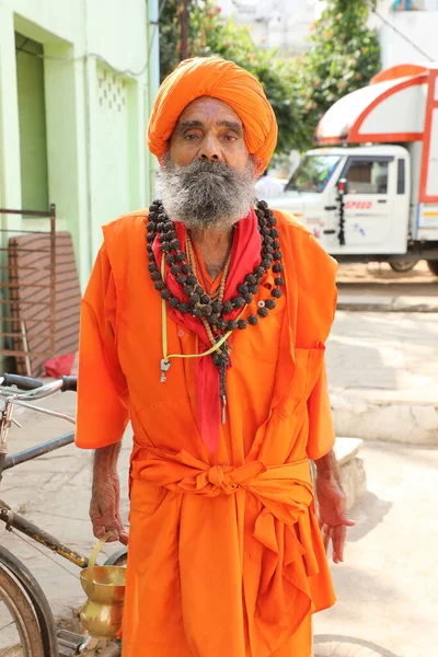Indian Old Man Getup Hyderabad India 2Nd Aug 2022 — Stock fotografie