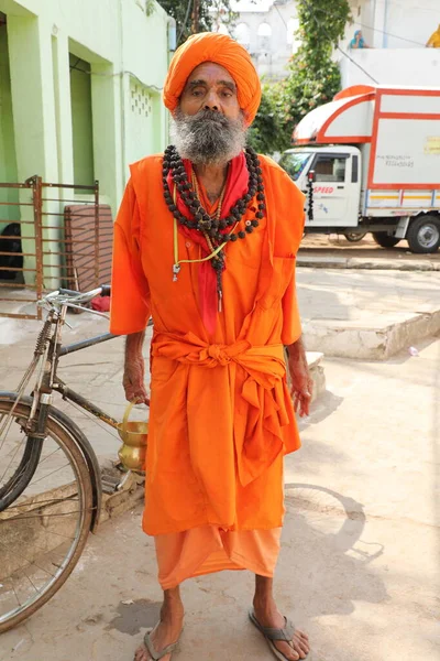 Indian Old Man Getup Hyderabad India 2Nd Aug 2022 — 图库照片