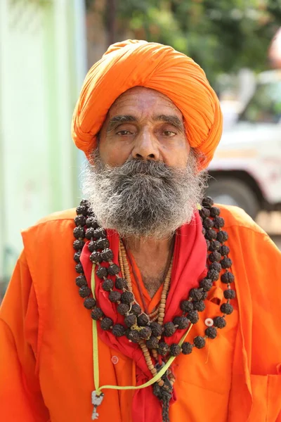 Indian Old Man Getup Hyderabad India 2Nd Aug 2022 — Stock Photo, Image