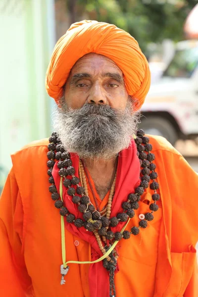 Indian Old Man Getup Hyderabad India 2Nd Aug 2022 — Stock Photo, Image