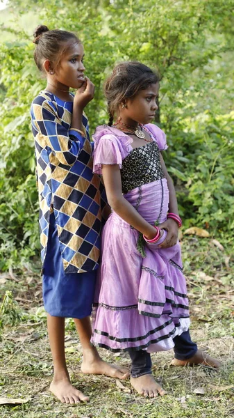 Молодые Индийские Девушки Уносящие Хайдарабад Индия Августа 2022 Года — стоковое фото