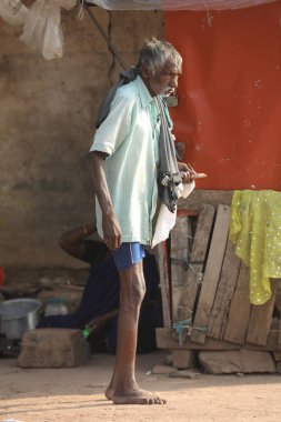 Indian Old man at Home Hyderabad India 2nd Aug 2022