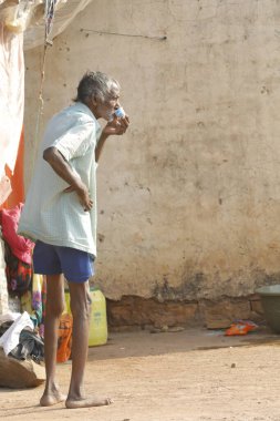 Indian Old man at Home Hyderabad India 2nd Aug 2022