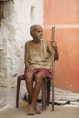 Indian Old man at Home Hyderabad India 2nd Aug 2022