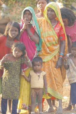 Indian poor Mother and child watching Hyderabad India 2nd Aug 2022
