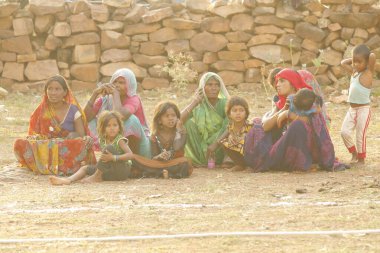 Indian poor Mother and child watching Hyderabad India 2nd Aug 2022