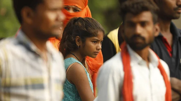 Indian Poor Children Watching Hyderabad India 2Nd Aug 2022 — ストック写真