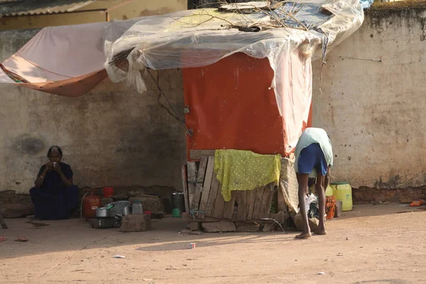 Indian Old Man Home Hyderabad India 2Nd Aug 2022 — Stok fotoğraf