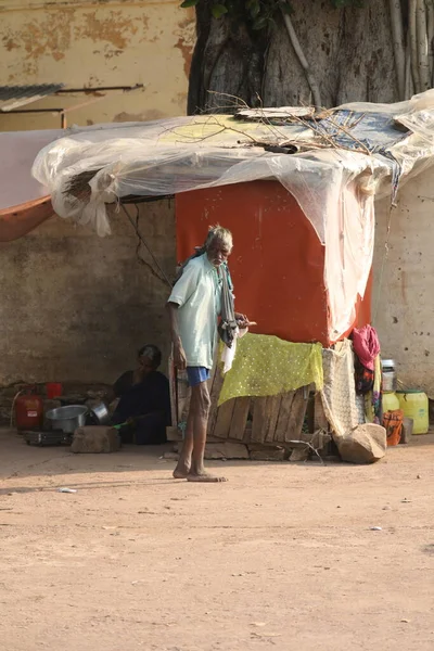 Indian Old Man Home Hyderabad India 2Nd Aug 2022 — ストック写真