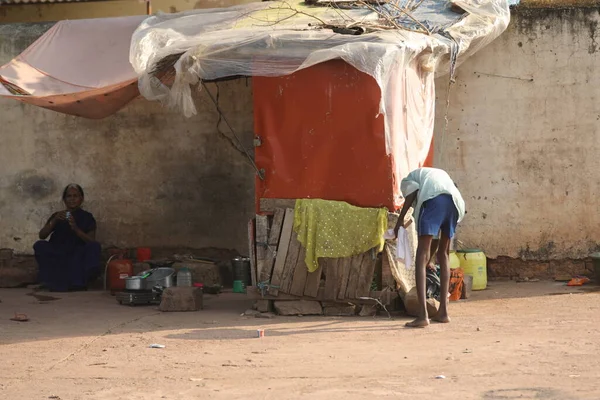 Indian Old Man Home Hyderabad India 2Nd Aug 2022 — ストック写真