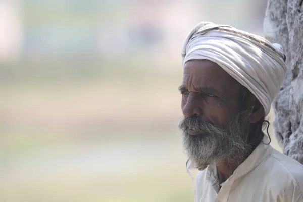 Indian Old Man Home Hyderabad India 2Nd Aug 2022 — 图库照片