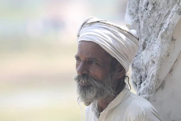 Indian Old Man Home Hyderabad India 2Nd Aug 2022 — Stock Fotó
