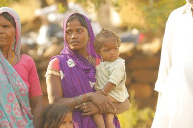 Indian Mother and child watching Hyderabad India 2nd Aug 2022