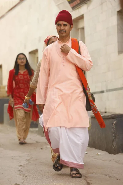 Indian Old Man Getup Hyderabad India 2Nd Aug 2022 — Stock Photo, Image