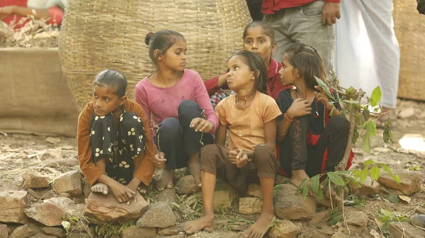 Young Indian Girls Waching — стоковое фото