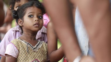 Young Indian Girl waching Hyderabad India 15th Aug 2022