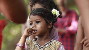 Young Indian Girl waching Hyderabad India 15th Aug 2022