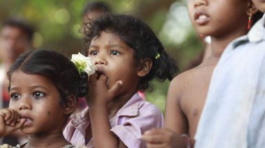 Young Indian Girl waching Hyderabad India 15th Aug 2022