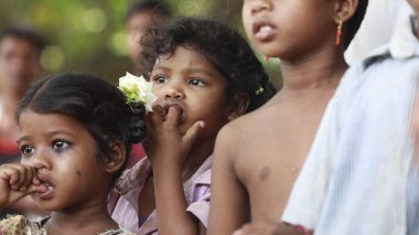 Young Indian Girl waching Hyderabad India 15th Aug 2022