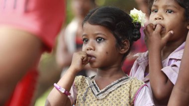 Young Indian Girl waching Hyderabad India 15th Aug 2022