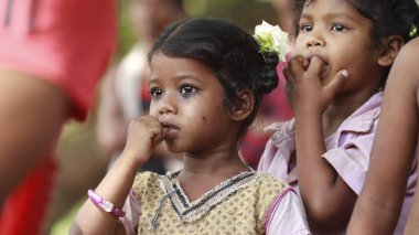 Young Indian Girl waching Hyderabad India 15th Aug 2022