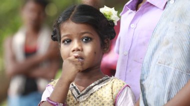 Young Indian Girl waching Hyderabad India 15th Aug 2022
