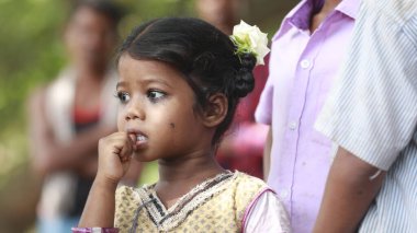 Young Indian Girl waching Hyderabad India 15th Aug 2022