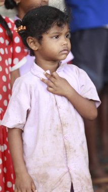 Young Indian Boy waching Hyderabad India 15th Aug 2022