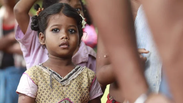 Молодая Индийская Девочка Уходящая Хайдарабад Индия Августа 2022 Года — стоковое фото
