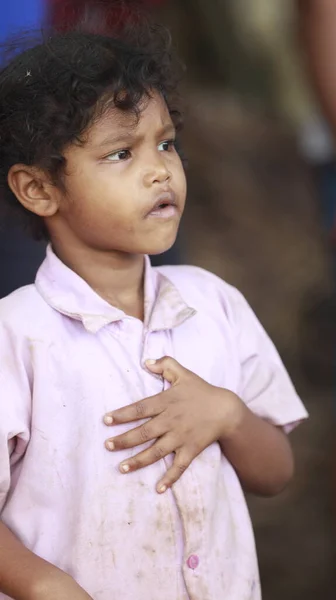 Young Indian Boy Waching Hyderabad India 15Th Aug 2022 — Zdjęcie stockowe