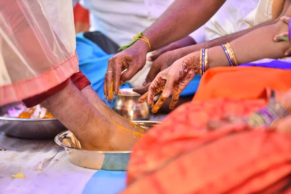 Tradycyjna Hinduska Ceremonia Ślubna — Zdjęcie stockowe
