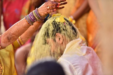 Geleneksel Hindu düğün töreni Hyderabad Hindistan 11 Ekim 2022