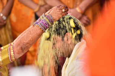 Geleneksel Hindu düğün töreni Hyderabad Hindistan 11 Ekim 2022