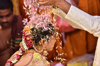 Geleneksel Hindu düğün töreni Hyderabad Hindistan 11 Ekim 2022