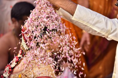 Geleneksel Hindu düğün töreni Hyderabad Hindistan 11 Ekim 2022