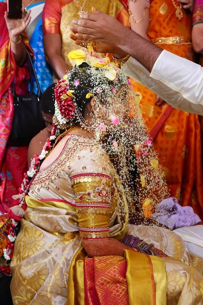 Ceremonia Tradicional Boda Hindú Hyderabad India Oct 2022 —  Fotos de Stock
