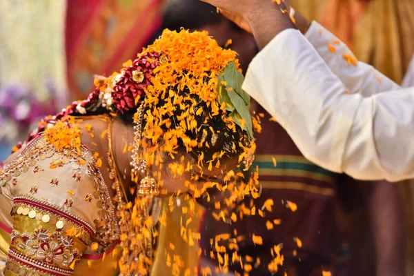 Traditionell Hinduisk Bröllopsceremoni Hyderabad Indien Oktober 2022 — Stockfoto