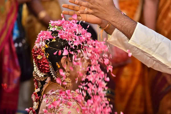 Traditionell Hinduisk Bröllopsceremoni Hyderabad Indien Oktober 2022 — Stockfoto