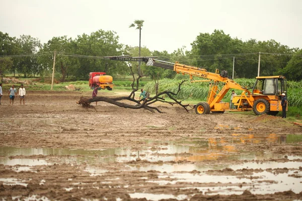 Agriculteur Fields Hyderabad Inde Août 2022 — Photo