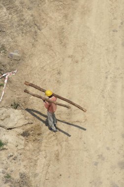 İnşaat alanında çalışan Hintliler