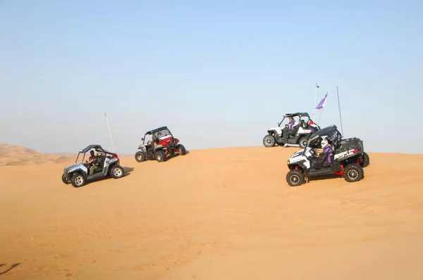 Man Riding Quad Bike Desert Uae Dubai 25Th Aug 2020 — Stock Photo, Image