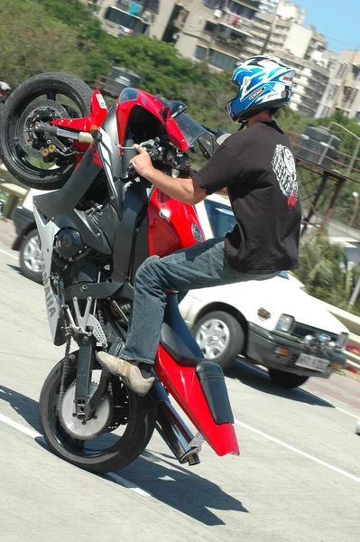 Motor Bike Riders City Road Hyderabad India 2022 Augusztus — Stock Fotó