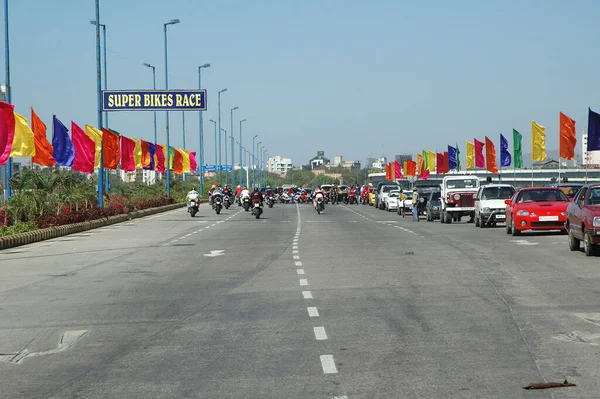 Motor Bike Riders City Road Hyderabad India 25Th Aug 2022 — Stock fotografie