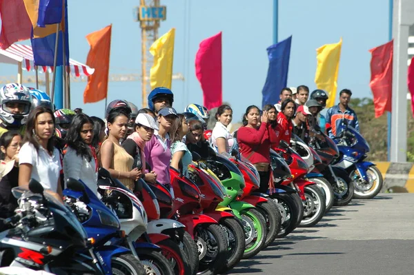 Motor Bike Riders City Road Aug 2022 Hyderabad India — 스톡 사진